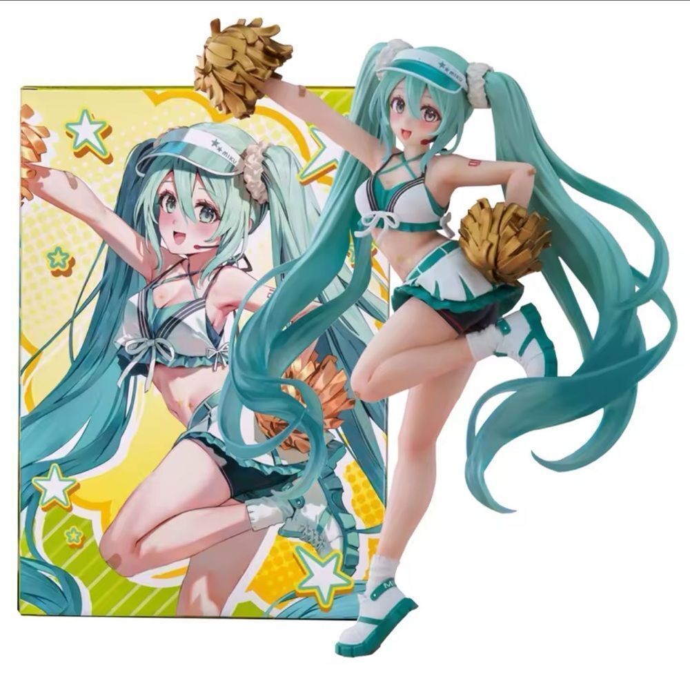 New Hatsune Miku Anime Action Figure in  Cheerleader Uniform 19cm w/Box